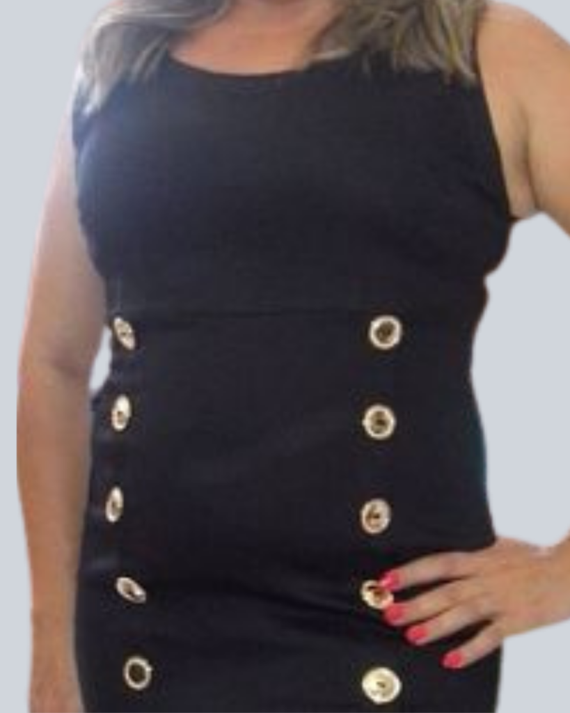 vestido pto botao